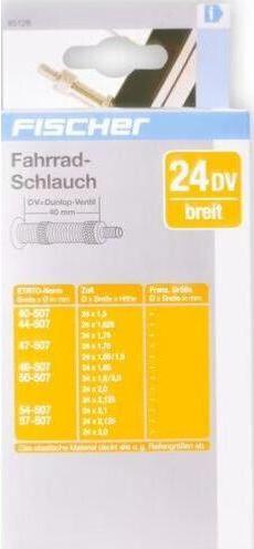 Actual product image Fischer Fahrrad-Schlauch (Dunlop (DV), 24", 35 mm)