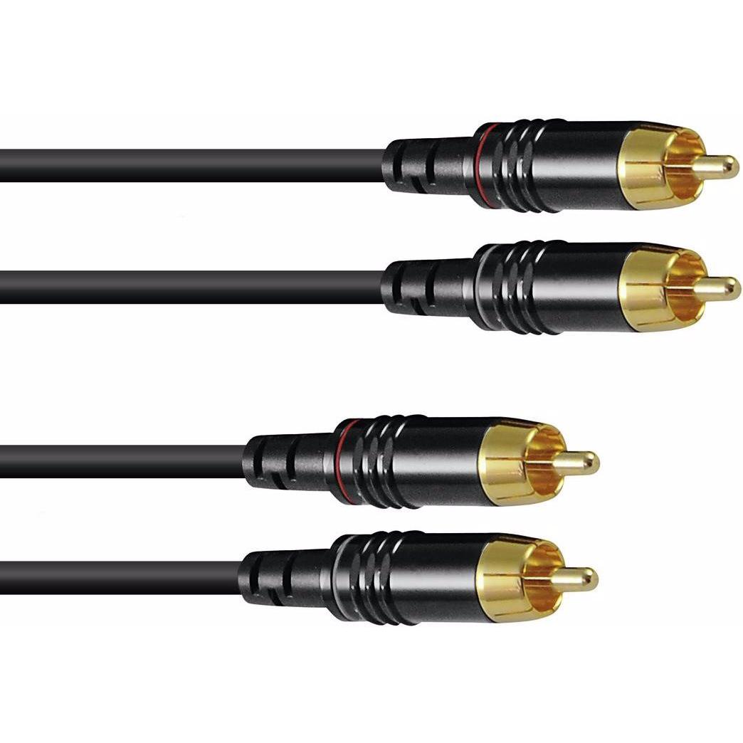 Sommer Cable Cinch Kabel 2x2 0,5m sw Hicon (0.50 m, Cinch), Audio Kabel
