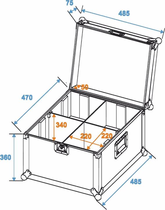 Image du produit Roadinger Flightcase 4x PAR-56 Spot long (Accessoire)