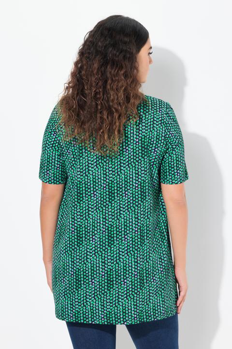 Immagine prodotto Ulla Popken Maglia dal taglio lungo e svasato con pallini, scollo rettangolare e mezze maniche (50, 52)