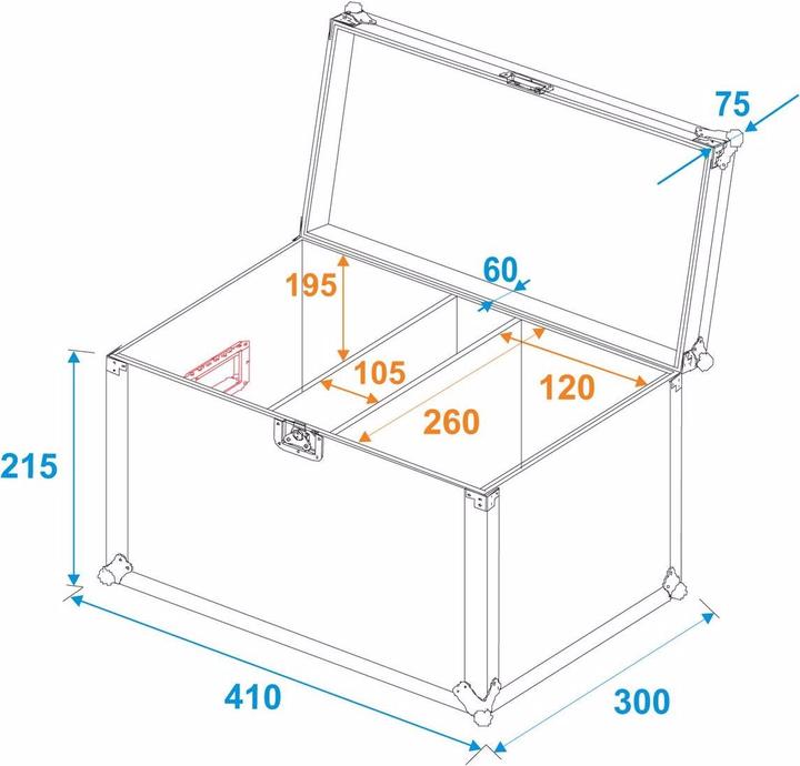 Image du produit Roadinger Flightcase 2 x LED CBB-2 Barre COB (Accessoire)
