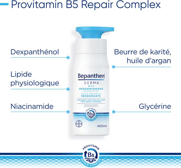 Actual product image Bepanthen Derma Regenerierende Körperlotion (Body cream, 400 ml)