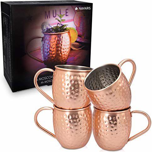 Actual product image Navaris 4er Set Moscow Mule Becher (5 dl, 4 x, Moscow Mule mug)