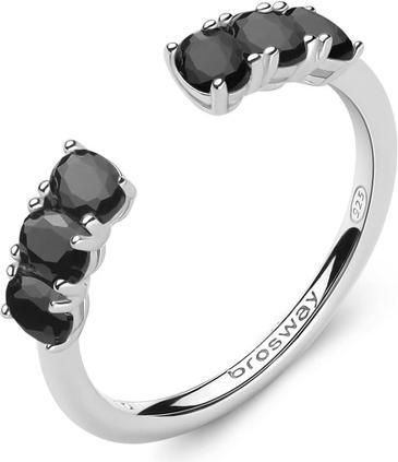Image du produit Brosway Fancy Mystery Black FMB11 Silver Open Ring - Circuit : L (56-59mm) (56, 57, 58, 59, Argent 925)