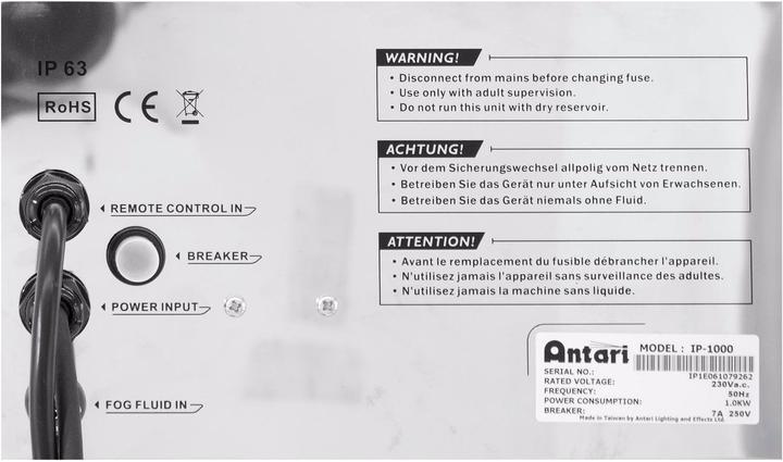 Image du produit Antari IP-1000 Machine à fumée IP63