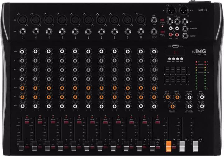 Actual product image Img Stage Line MXR-120 Console Mixer Number of Channels:12 Bluetooth, USB Port (Studio- and Livemixer)