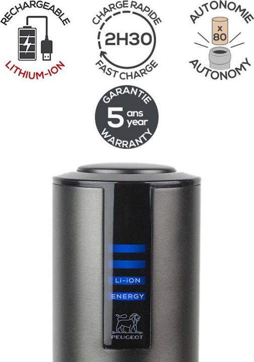 Image du produit Peugeot Tire-bouchon Elis Touch noir carbone (Tire-bouchon)