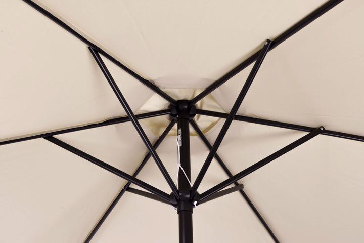 Produktbild MultiGarden Grosser geneigter Gartenschirm mit Kurbel 270 cm Beige