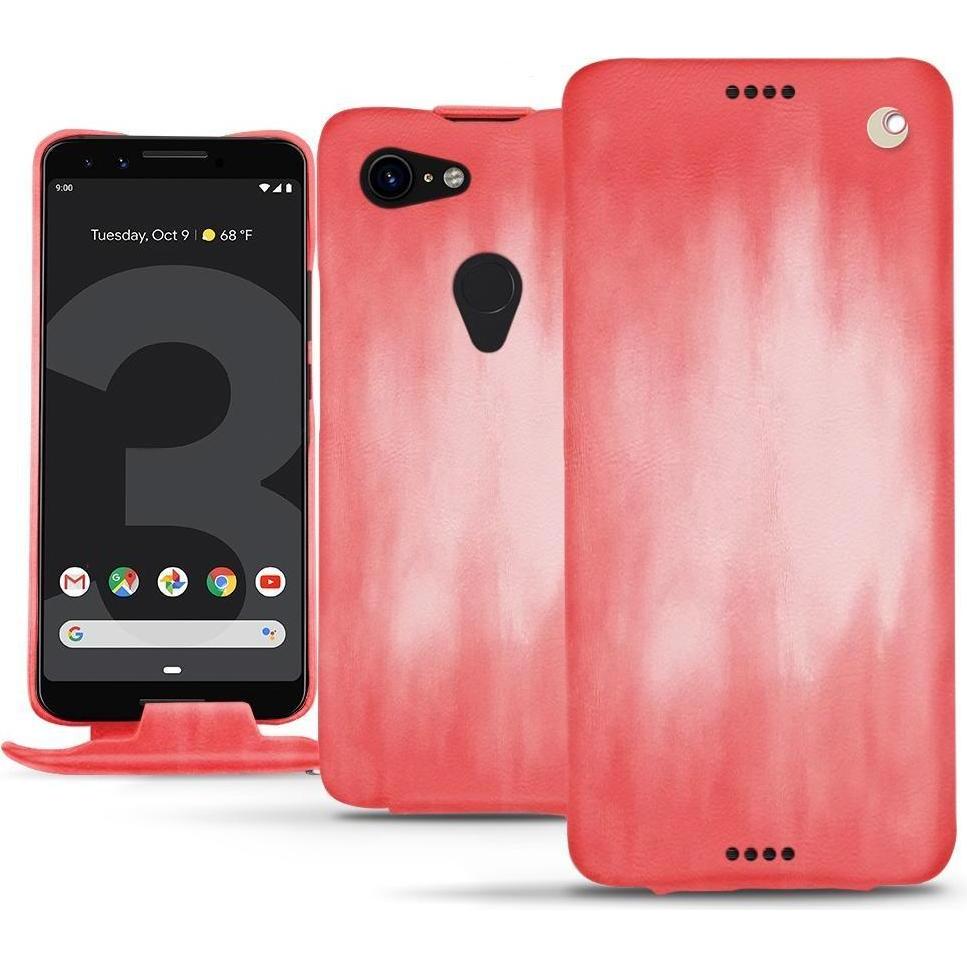 Noreve Lederschutzhülle vertikal (Google Pixel 3), Smartphone Hülle, Rosa