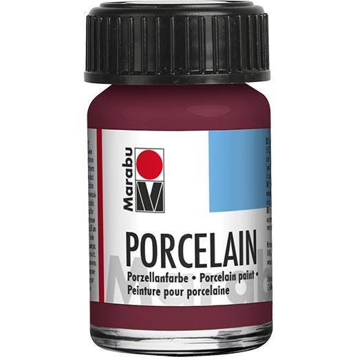 Marabu, Künstlerfarbe + Bastelfarbe, Porzellanfarbe Porcelain brombeere 223 (Violet, 15 ml)