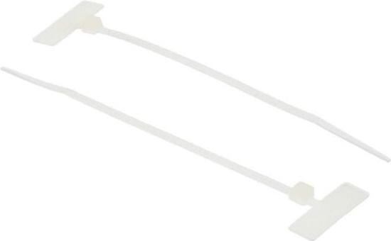 RS PRO Marcatore per cavi, fascette, etichettatura: vuoto, naturale, 110 mm x 2,5 mm