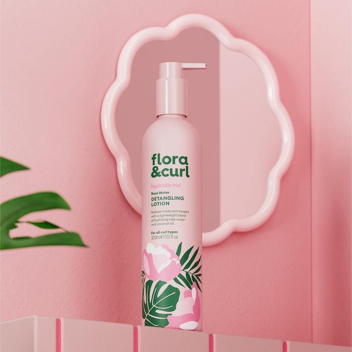 Actual product image Flora & Curl Rose Water Detangling Lotion