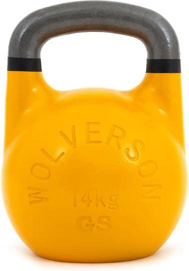Produktbild Wolverson Fitness GSU Kettlebell 14kg Gelb + Black Rings