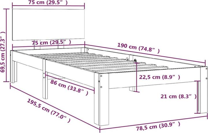 Immagine prodotto vidaXL Valina (90 x 200 cm)
