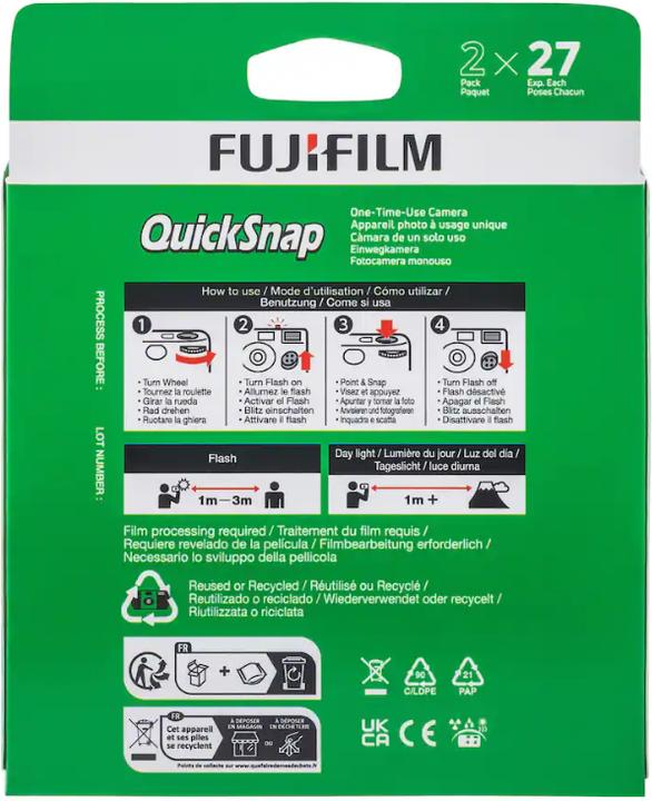 Productafbeelding Fujifilm QuickSnap Flash FASH.27 2PAK