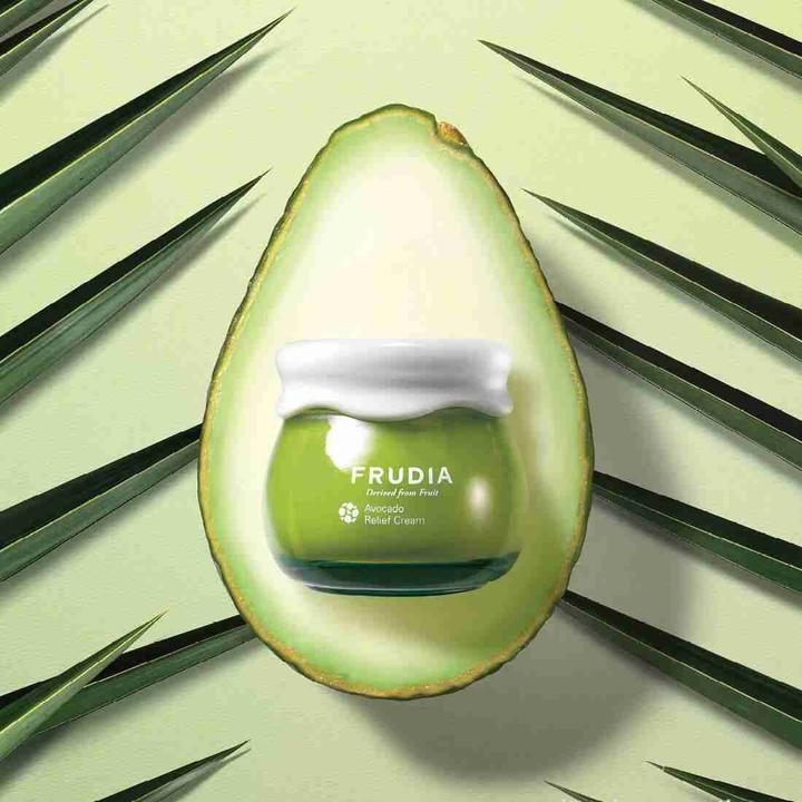 Actual product image Frudia Avocado Relief Cream nourishing and regenerating face cream based on Avocado 55g (24h cream)