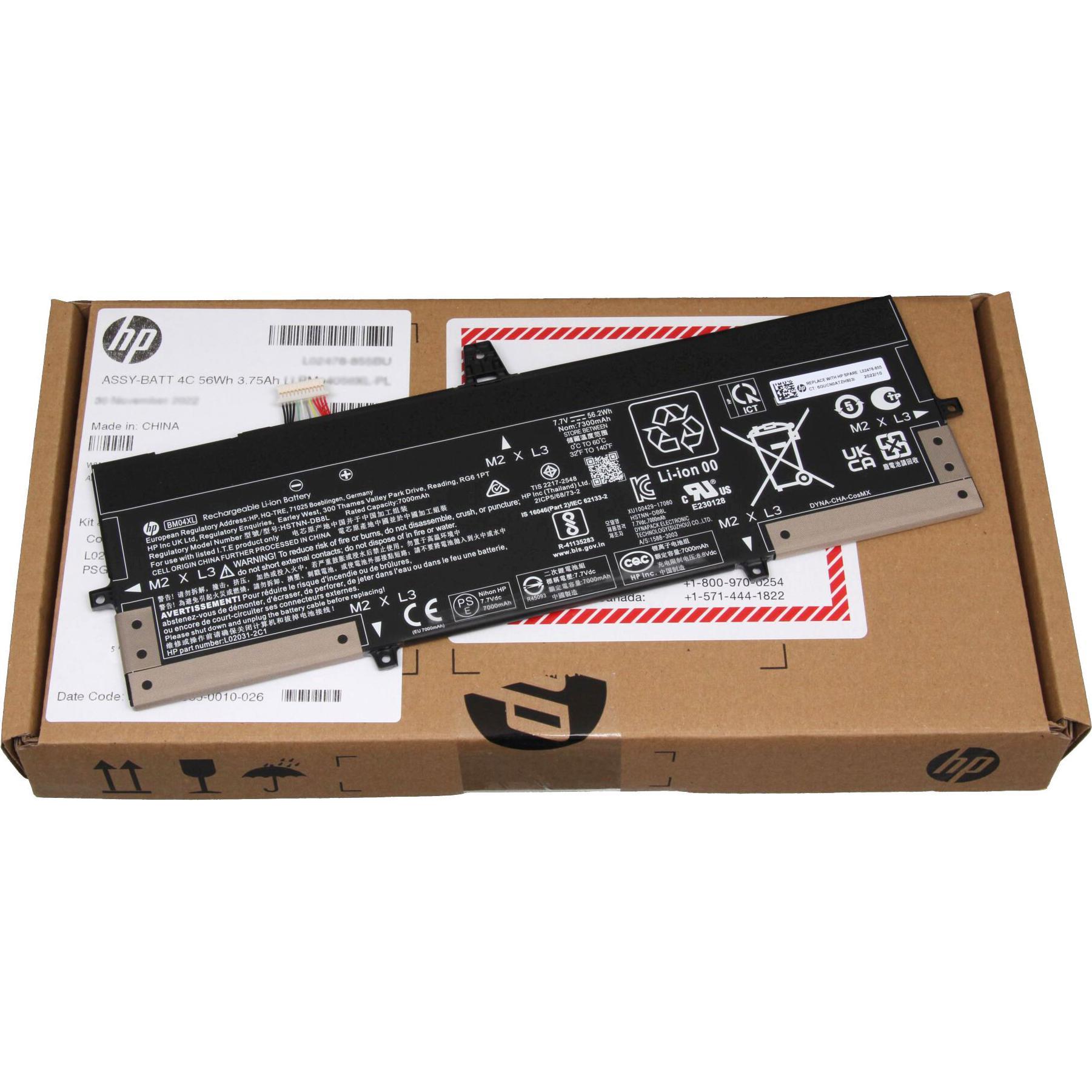 HP L02031-2C1 (4 Zellen, 7300 mAh), Notebook Akku