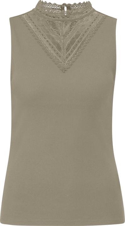 Produktbild s.Oliver T-Shirt Ripptop mit Spitzeneinsatz (M)