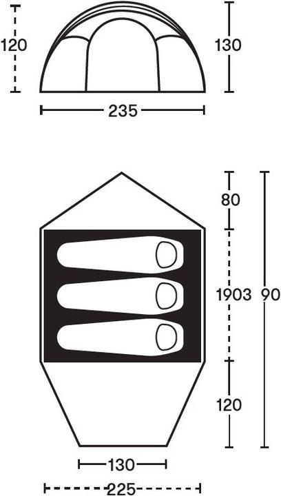 Actual product image Spatz Starling 3 BTC (Dome tent, 5.42 kg, 3 persons)