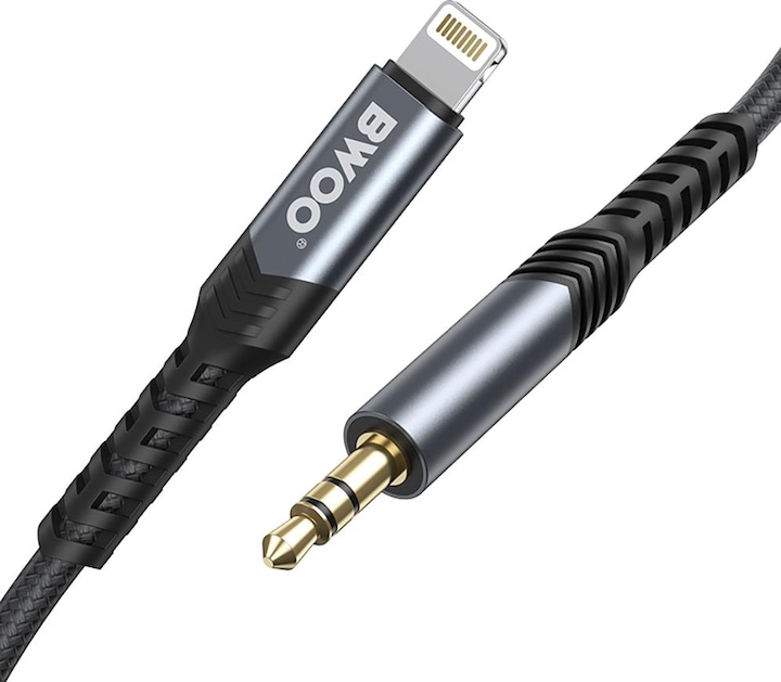 Actual product image Bwoo audio cable BO-AUX068 aux 3.5mm-lightning (3.5mm jack, iPhone, Various, iPad, Macbook)