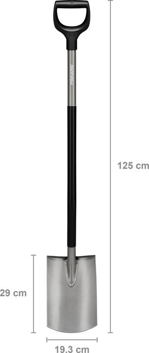 Produktbild Fiskars Ergonomic Rounded Spade Grey