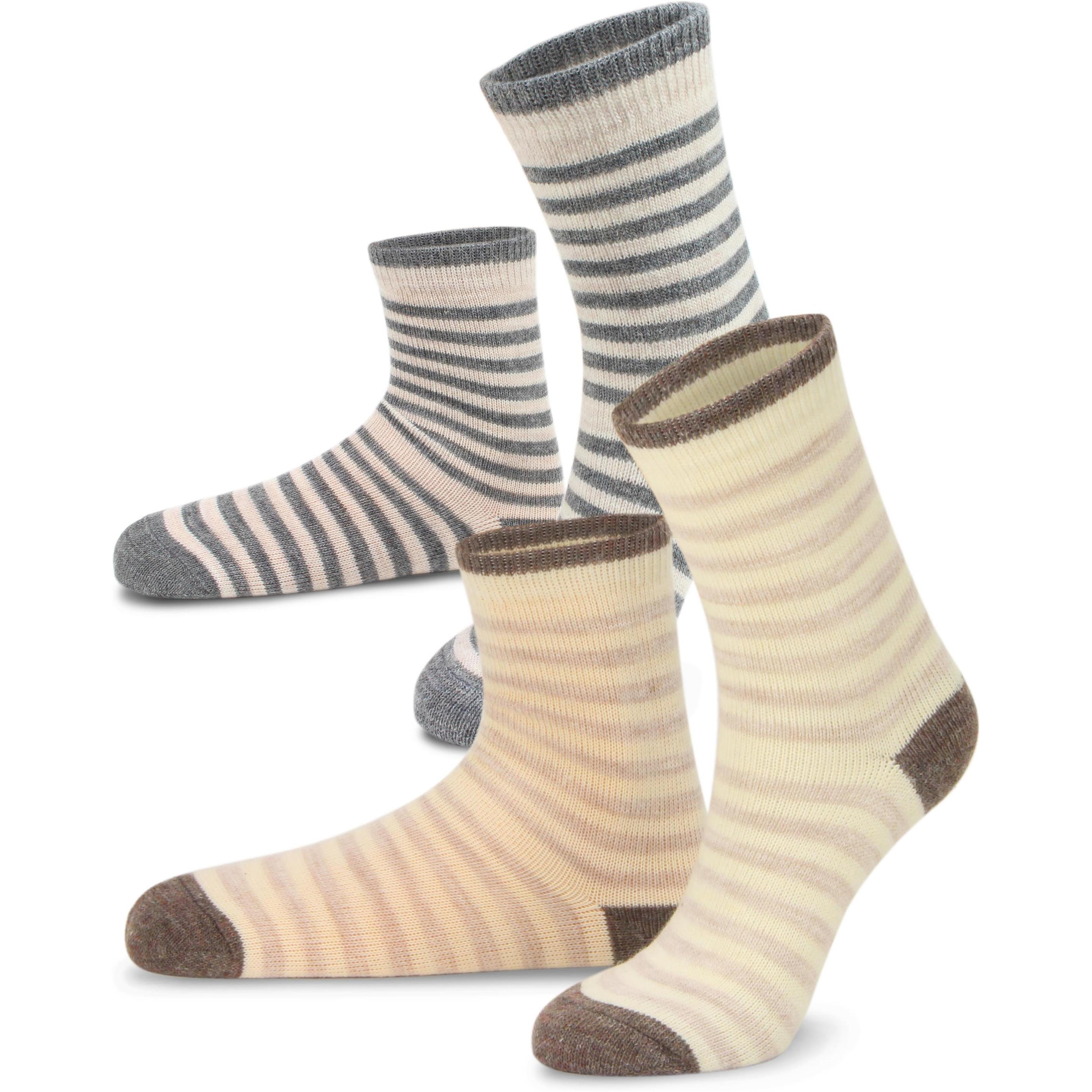 Normani, Herren, Socken, 2 Paar Kinder Alpaka Socken, Beige, (2er Pack, 27 - 30)