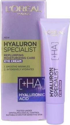 Produktbild L'Oréal Paris Hyaluron Specialist Replumping Moisturizing Care (Augenpflege Fluid, 15 ml, Tag)