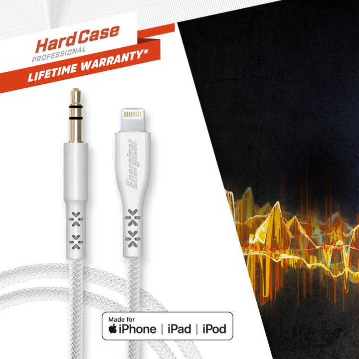 Immagine prodotto Energizer Lifetime Audio Cavo AUX Lightning (1,5 m) bianco (1 pz.)