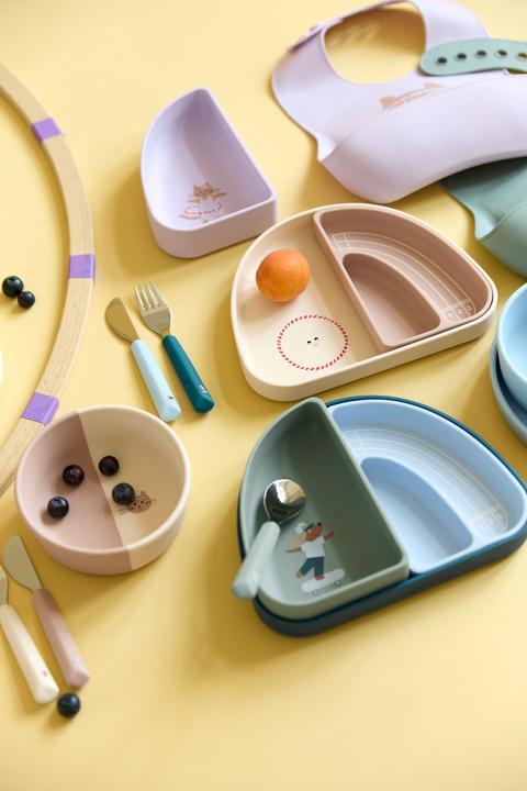 Productafbeelding Lässig Kinderbesteckset Tiny Team Cat 3-teilig, Lila