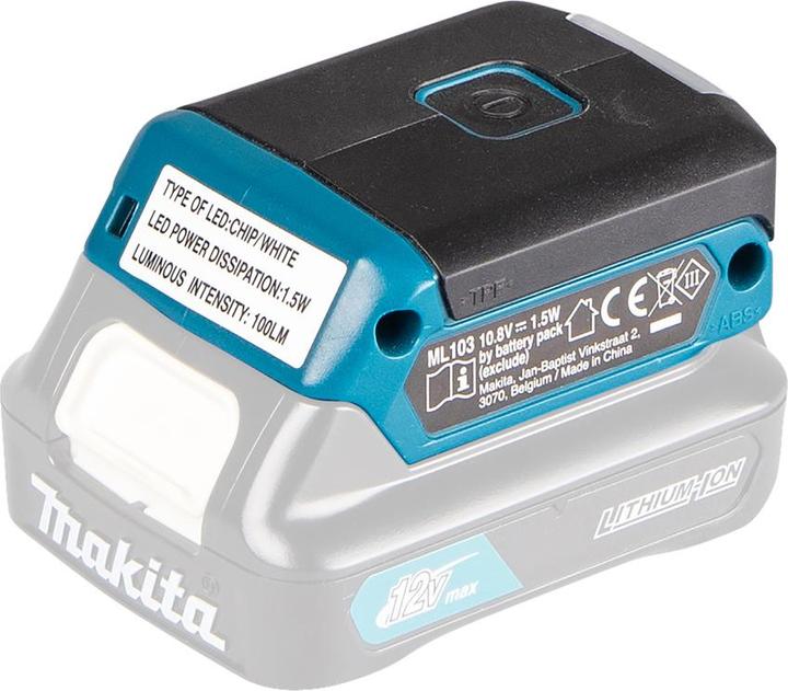 Immagine prodotto Makita Lampada a batteria da 10,8 V ML103 (100 lm)