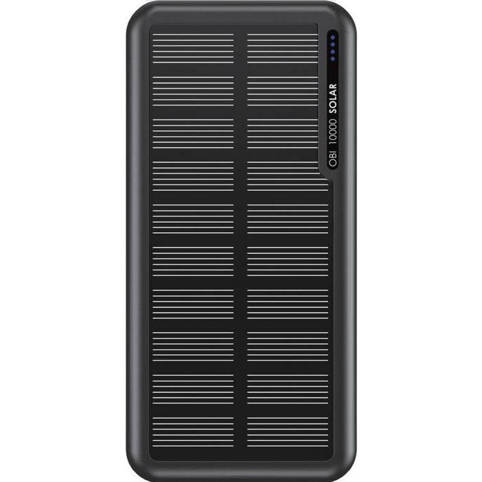 Thumbnail - Boompods Obi 10,000mAh Solar Powerbank - Black (10000 mAh), Powerbank, Schwarz