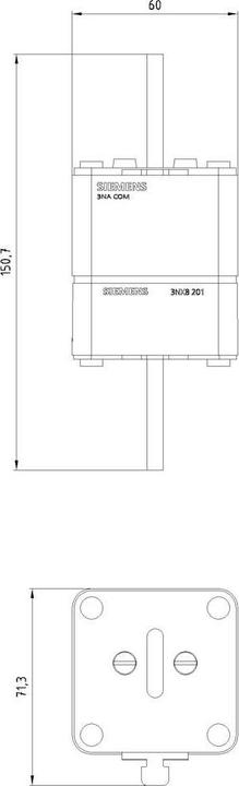 Actual product image Siemens SIEM 3NA3232-4KK02 NH fuse 3NA COM, NH2, In: 125A, Un AC: 400V, gG, without El (125 A)