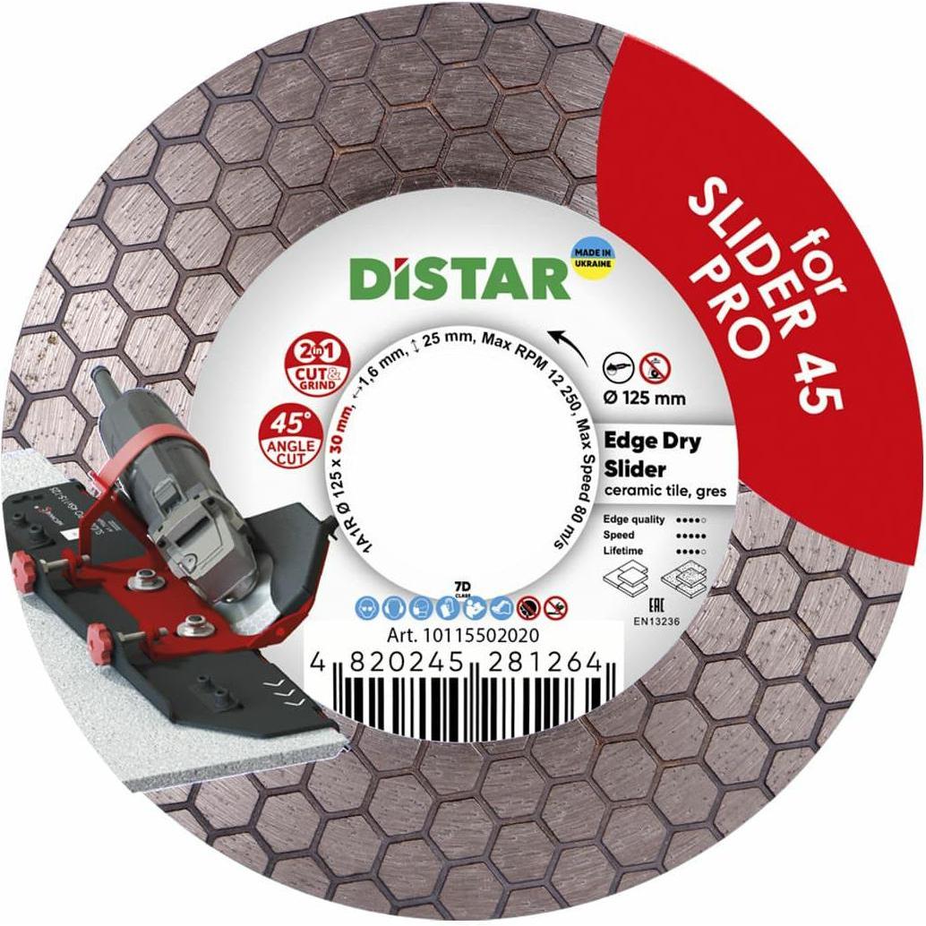 Distar, Abrasivi, Diamentowa tarcza 125x30 Edge Dry Slider