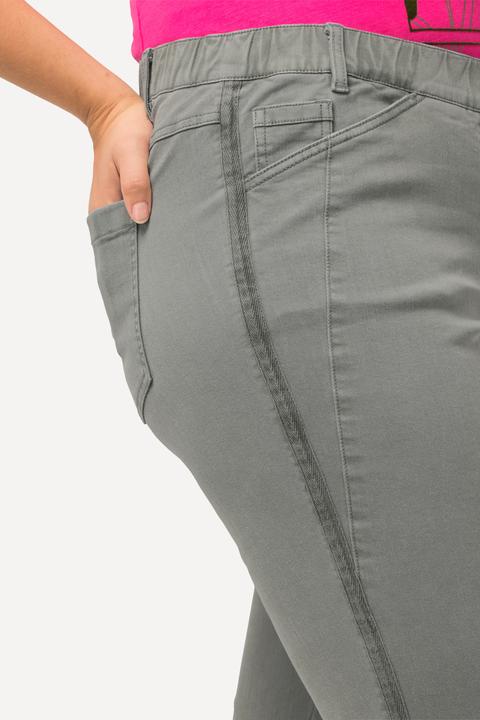 Actual product image Ulla Popken Ribbon Trim Color Wash Jeans (46)