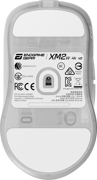 Actual product image Endgame Gear XM2w 4k (v2) - Wireless Gaming Mouse - White Frost (Cable, Wireless)
