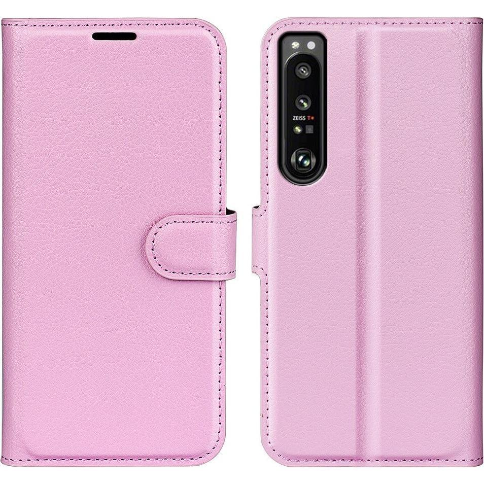 Cover-Discount Sony Xperia 1 IV - Leder Etui Hülle rosa (Sony Xperia 1 IV), Smartphone Hülle, Rosa