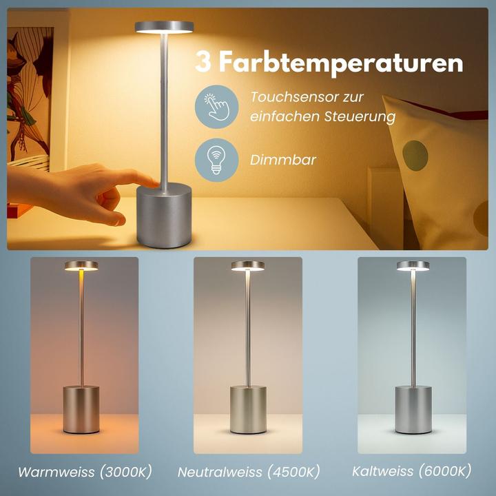 Image du produit Hermex LED-Tischlampe Nachttischlampe Leuchte Schreibtischlampe Lampe