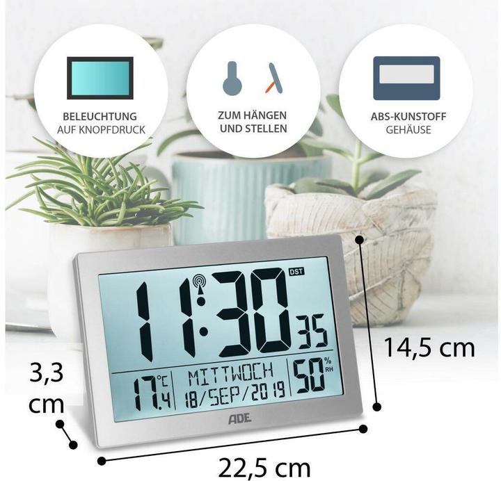 Actual product image ADE Radio controlled wall clock