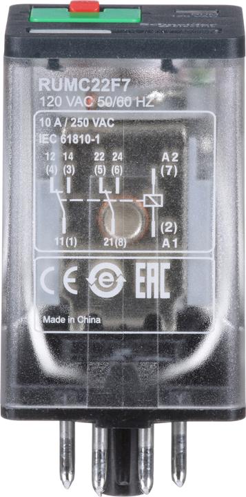 Produktbild Schneider Electric Steckbare Universalrelais RUM, 2 W, 10 RUMC22F7
