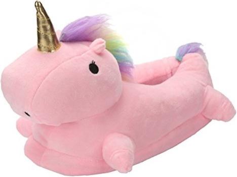 Produktbild MU Classic Einhorn Slipper Hausschuhe - Finken aus Plüsch - Grösse 35-41 - rosa (35, 36, 37, 38, 39, 40, 41)