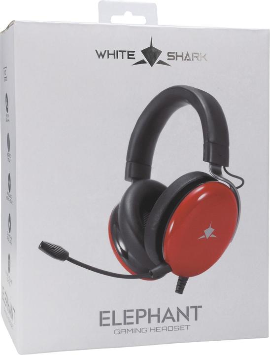Actual product image White Shark Wired headphones GH-2540 Elephant Red (Cable)