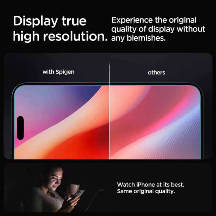 Actual product image Spigen Glas.tR Ez Fit (2 pcs., Apple iPhone 16 Pro Max)