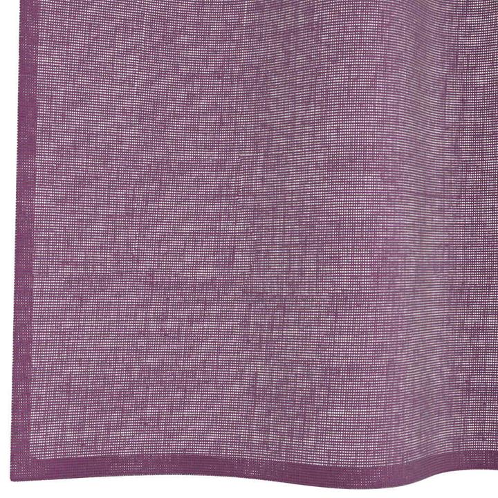 Produktbild vidaXL Voile Vorhänge mit Stangentaschen 2 Stk. Lila (140 x 140 cm)