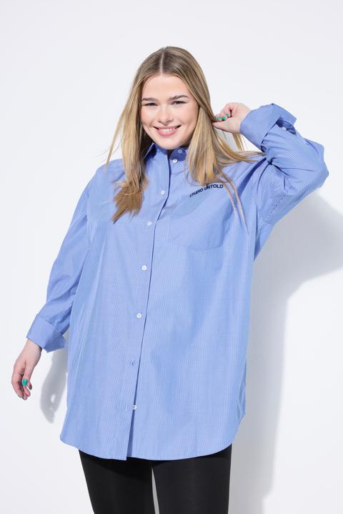 Produktbild Studio Untold Hemdbluse, oversized, Streifen, bestickte Tasche (42, 44)