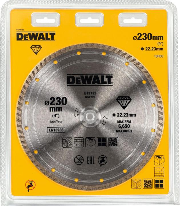Image du produit DeWalt Disques diamantés : Construction générale DT3732alien (Coupe propre) 230mm Ø