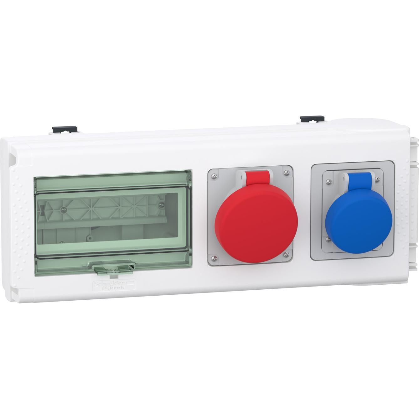 Schneider Electric SE KNB32CP35 Abgangsk. 1Cee 16A 5P 1Cee 16A 3P (Verteiler), Elektronikzubehör + Gehäuse, Weiss