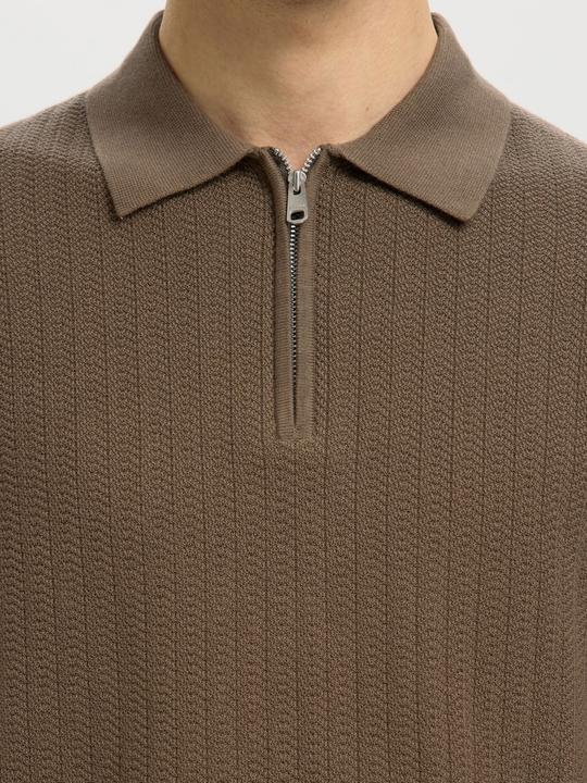 Produktbild Selected Slhcran Ss Knit Structure Zip Polo Noos (M)