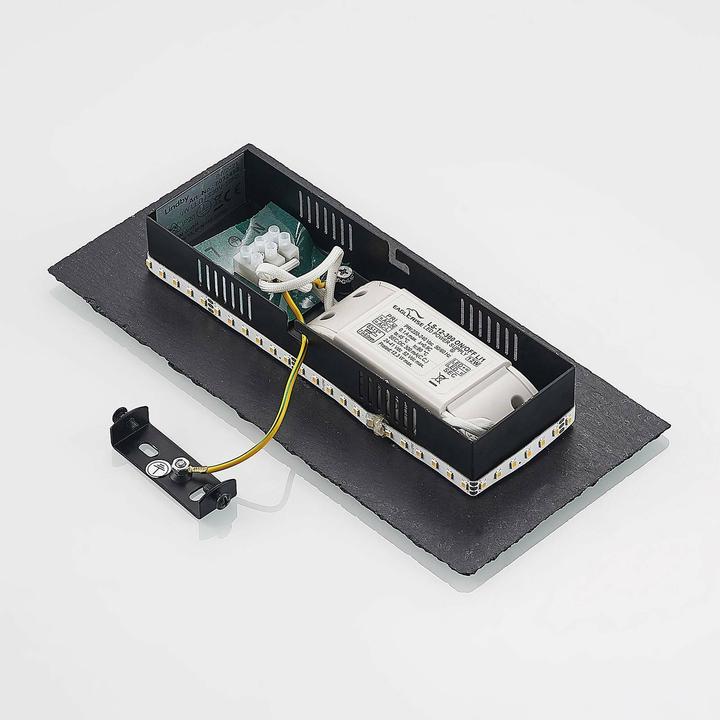 Produktbild Lindby Peetu LED-Wandleuchte, Schiefer, eckig (1000 lm)