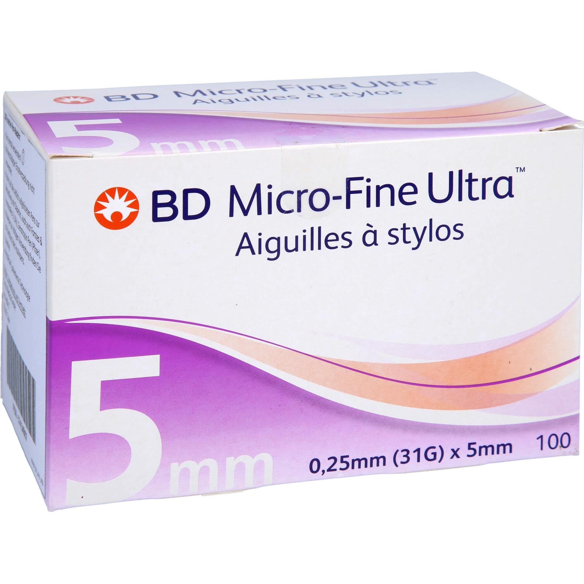 BD, Praxisbedarf, Micro-Fine Ultra Pen-Nadeln 0,25x5 mm, 100 St KAN
