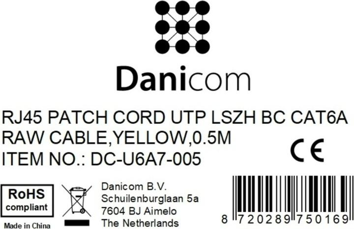 Produktbild Dsit CAT6a Netzwerkkabel 100% Kupfer (CAT6a, 0.50 m)